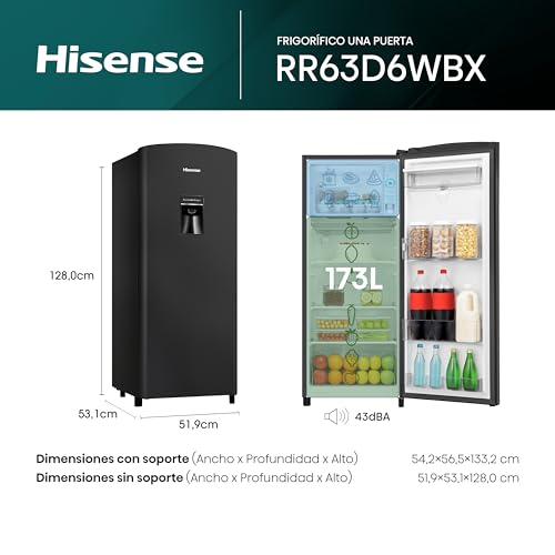 La Mejor Lista de Refrigerador Lg Negro los más recomendados. 3 Refrigerador Lg Negro marca Hisense (3)