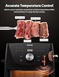 Toshiba 7.7QT Air Fryer, Family-Size for Quick and Easy Meals, 12 Preset Menus and Menu-IQ Function, 1°F Precision, 90% less fat, Double-sided Handles Easy Carrying