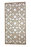 Panel Decorativo Tipo celosia Estilo marroqui-arabico en MDF de 120 cm x 60 cm de Espesor 10mm con Patrones de octogonos entrelazados y Estrellas