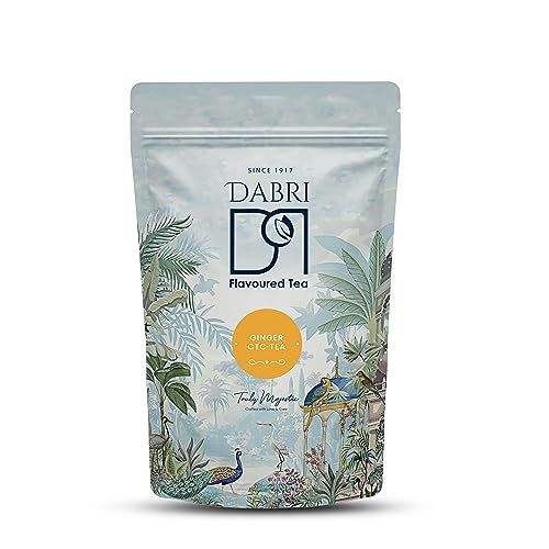 Image of DABRI Ginger Premium CTC Tea 250gm Pouch | Adrak chai powder | Natural dried ginger | No preservatives | Promotes better blood circulation | Improved strength & Energy