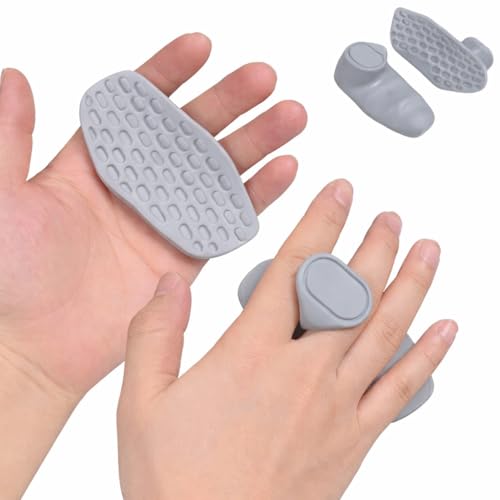 Image of FOVERA Anti-Slip Workout Grips - Ergonomic Rubber Hand Protector Pads for Gym Training & Weight Lifting - Breathable Palm Guards for Pull Ups, Deadlifts & Cross Training for Men & Women (1 Pair)