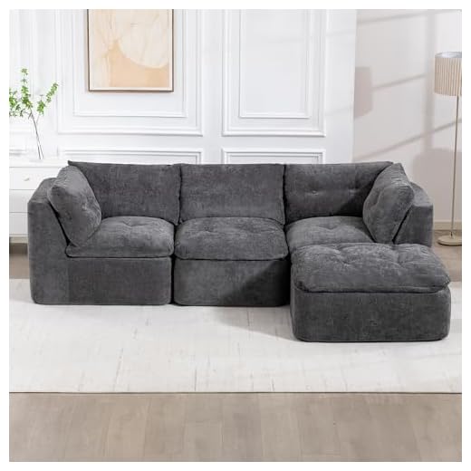 Modular Cloud Sofa with Ottoman