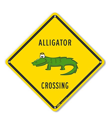Panneau alligator en aluminium de 25,4 cm PKAC-0213-NA signalétique route