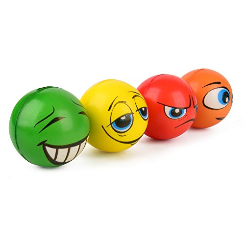 Antistressball ewtshop 4er Set mit verschiedenen Motiven