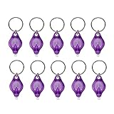 MACHSWON 10 minilaveros con linterna UV para comprobador de dinero, llavero con luz LED, detector de dinero, llavero, linterna, color morado