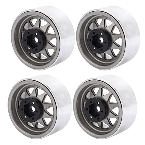 AXIAL SCX10 1/10 RC 10-Loch-Metallfelgen, dreieckige Nabe für Kletterauto, 4 Stück (Farbe)