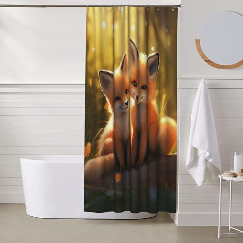 Rideau de douche renards mignons pour stopper les éclaboussures de bain - 8