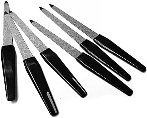 ネイルファイルとバッファー 5ピースの両面プラスチックハンドルメタルネイルファイルproマニキュアペディキュアツール クリアランスsale 期間限定 87