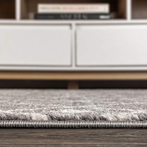 Image of JONATHAN Y Aksil Moroccan Beni Souk Gray /Cream Runner Rug, 2x8, Bohemian, Scandinavian, Easy-Cleaning for Living Room, Bedroom, Kitchen, Pet Friendly, Non-Shedding (MOH208C-28)