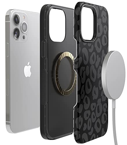 Casely iPhone 14 Pro Max Case | Compatible with MagSafe | Into The Wild | Black Leopard Case for Women - Thumbnail 3