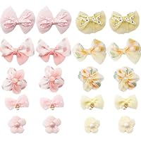 Cosyhav 20pcs Baby Hair Clips, Fully Lined Hair Clips for Girls, Hair Accessories for Girls Baby Kids Toddlers(Pink, Yellow)