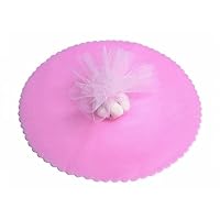 100x VELO VELI ROSSO DI FATA TULLE ORGANZA TONDO VELETTI BOMBONIERE FAI