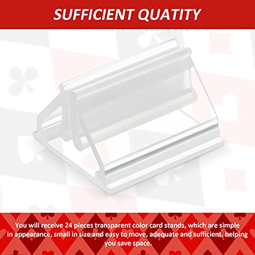 24 Pieces Plastic Game Card Stands Plastic Card Holder Stand Games Board Markers Diy Game Card Stands For Party Favor (Transparent) #TOP2