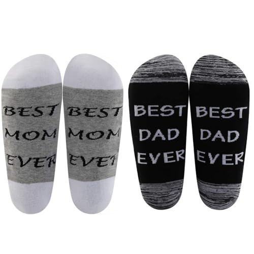 LEVLO Meias para novas mães, novos pais, presentes para melhores mães e pais de todos os tempos, mei