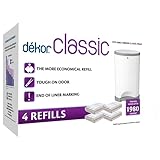 Dekor Classic Diaper Pail Refills | 4 Count | Most Economical Refill System | Quick & Easy to...