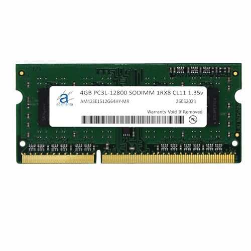 Image of Adamanta 4GB (1x4GB) Compatible for Lenovo Thinkpad X131E (AMD) Laptop DDR3 1600MHz PC3-12800 SODIMM 1Rx8 CL11 1.35v Notebook Memory Module Upgrade RAM