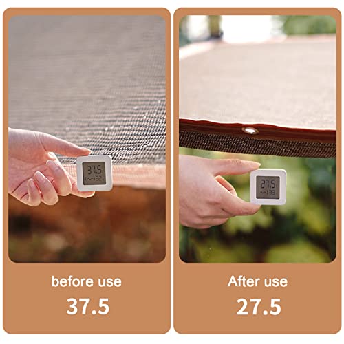 Voile d'ombrage marron protection UV auvent isolant thermique avec œillets