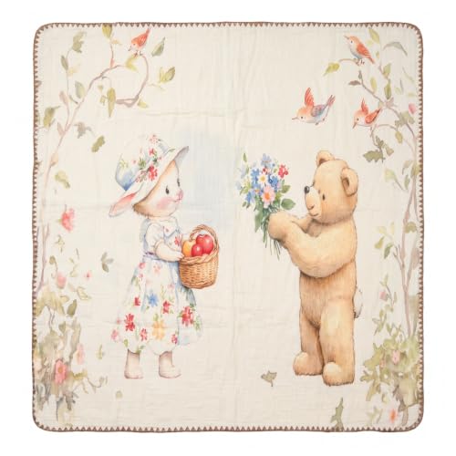Image of haus & kinder Muslin Blanket for New Born Baby, Soft Breathable Baby Blankets Newborn, Baby Blanket for 0-2 Years, Baby Blanket for Crib Nursery & Stroller, New Born Baby Essentials | Berry Lush