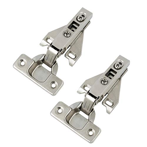 Comparison: Best Wood For Cabinet Face Frames 4 Probrico 2 Pairs(4 Pack) Kitchen Cabinet Hinges for Face Frame Cabinet, Concealed Cabinet Hinges Brushed Satin Nickel with Mounting Screws