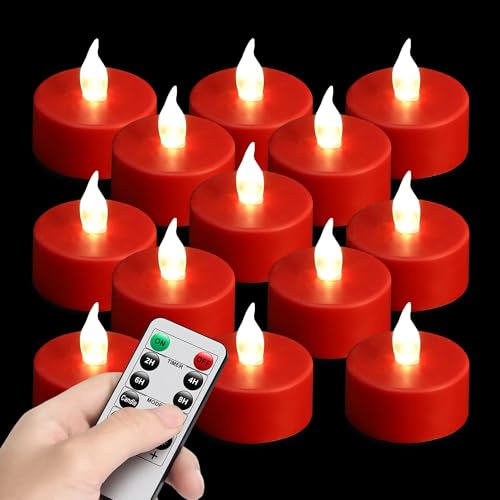 MINXIN LED Tea Light Flameless Candles with Remote Control Flickering