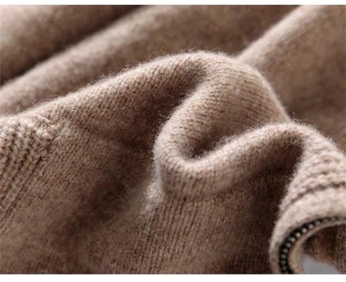 Men Merino Wool Sweater with Hooded Business Casual Solid Color Long Sleeved Zipper Knitted Cardigan3