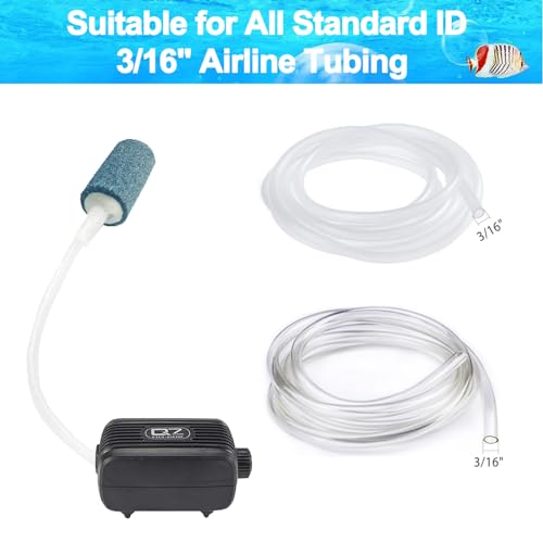10 Pack Aquarium Air Stones - Air Pump Accessories of 1 Inch Cylinder Fish Tank Air Stone Aerator Bubble Diffuser for Nano Air Pumps Fish Tanks and Small Buckets