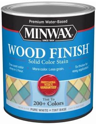 Minwax Wood Finish Water-Based Solid Color Stain, White Tint Base, 1 Quart
