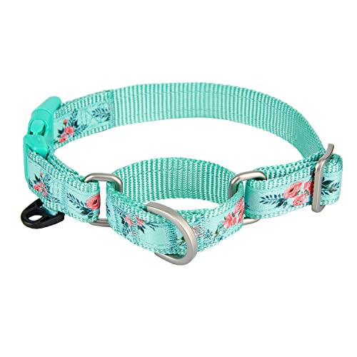Yudote Martingale Dog Collars With Quick Snap Buckle In Floral Print Flower Nylon No Pull Collars For Female Male Large Dogs, Green #TOP3