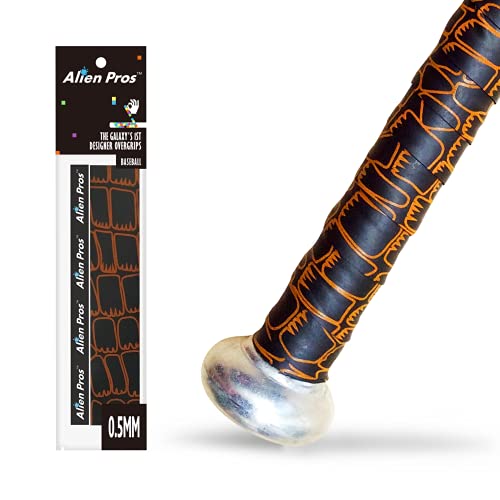 ALIEN PROS Bat Grip Tape 0.5MM for Baseball – Precut and pro Feel Bat Tape – Replacement for Old Baseball bat Grip – Wrap Your Bat for an Epic Home Run (1 Grip, Dragon)