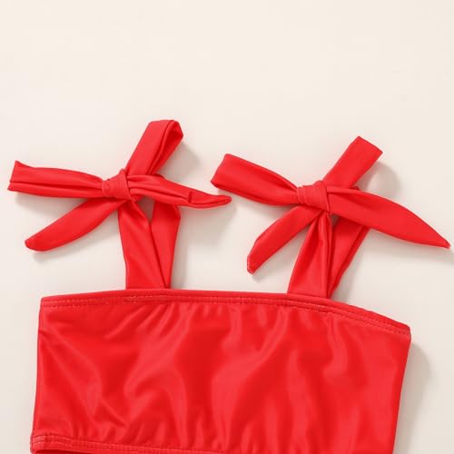 image for YOUNGER TREE Toddler Girls Two Pieces Swimsuit Color Block Stripe Swim