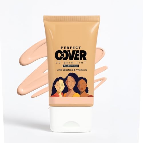 Perfect Cover CC Cream – Vanilla Sponge (25ml) | Light Makeup with Natural Coverage & Dewy Finish | SPF 24+ | Hydrating Skin Tint with Squalene | Brightens Skin & Conceals Dark Spots