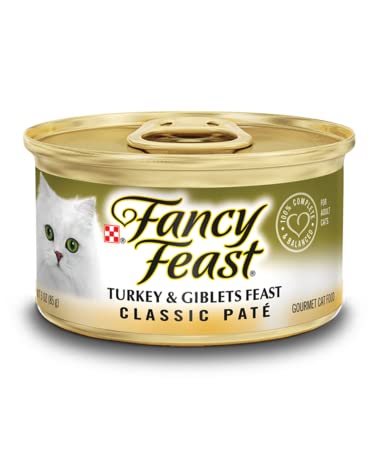 Fancy Feast Grain Free Classic Pate Wet Cat Food Variety Pack Tender Beef & Chicken, Liver & Chicken, Turkey & Giblets, Ocean Whitefish & Tuna, Salmon & Shrimp, And Savory Salmon 3 Ounce (18 Count) #TOP7