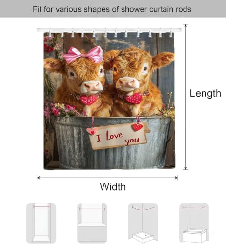 Rideau de douche imprimé animal en tissu polyester imperméable et lavable