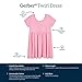 Gerber Baby Girls Toddler Buttery Soft Short Sleeve Twirl Dress with Viscose Made from Eucalyptus, Sea Pink, 18 Months