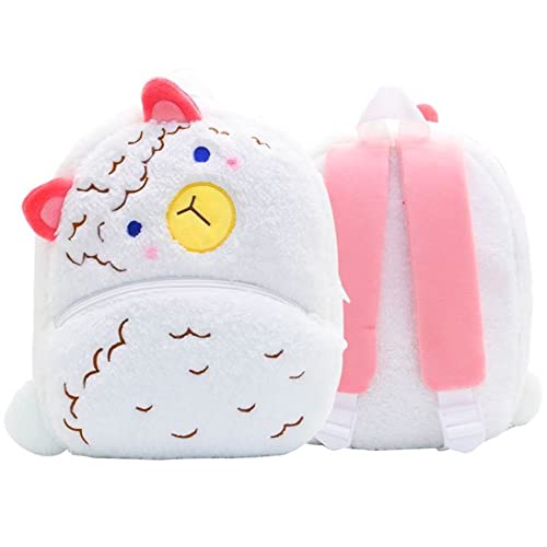 BEFUNIRISE Toddler Backpack for Boys and Girls, Cute Animal Cartoon Mini Backpack Little For Kids 2-6 Years (Alpaca)