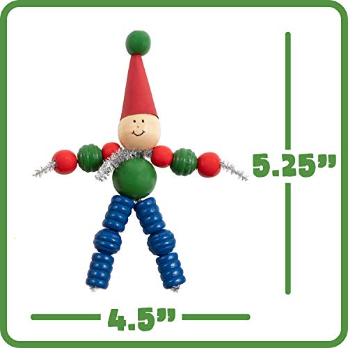 Ready 2 Learn Christmas Crafts - Create Your Own Bead Elves - Diy Ornaments For Kids - Christmas Tree Decoration - All Materials Included, Blue,Green,Red, Set Of 4 #TOP5