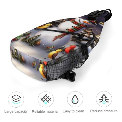 Morrales Sling Snowman Birds para Mujer y Hombre miniatura 5