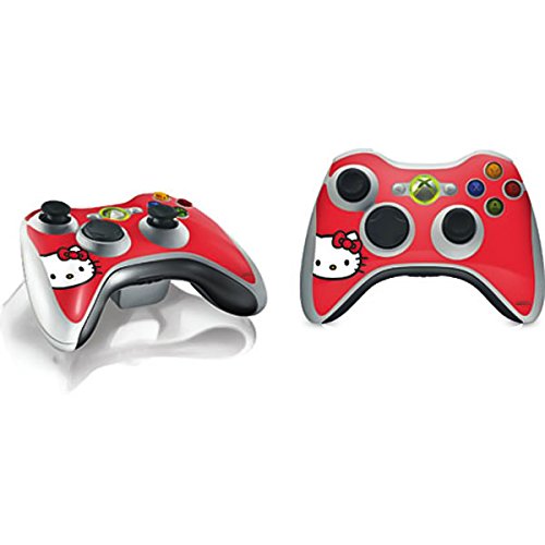 Skinit Decal Gaming Skin Compatible with Xbox 360 Wireless Controller - Officially Licensed Sanrio Hello Kitty Cropped Face Red Design