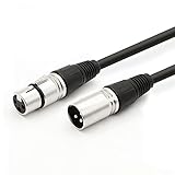Dremake 100 Ft XLR to Speaker Cable 3Pin XLR M to XLR F Cable Snake Patch Cord for Microphone,...