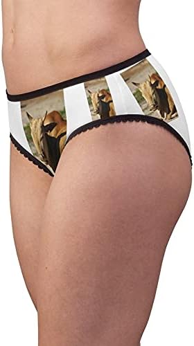 Dwarf Zebu Panties, Dwarf Zebu Underwear, Briefs, Cotton Briefs, Funny Underwear, Panties For Women