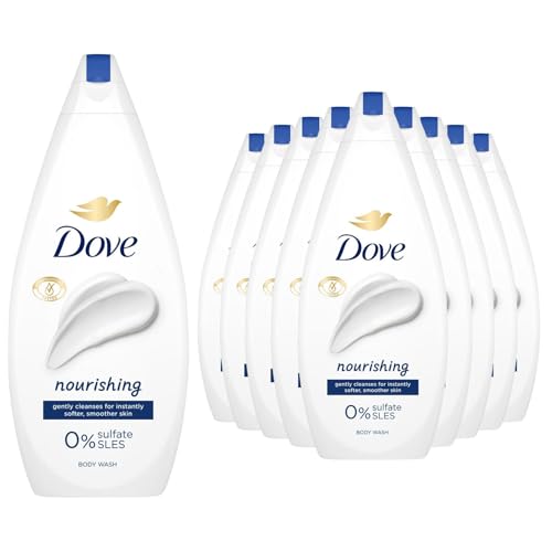 Dove Body Wash 0% Sulfate SLES for Women Made with Naturally Derived Cleansers and Plant Based Moisturiseres Gently Cleanses for Softer and Smoother Skin, 720ml (Buy 12, Nourishing)