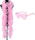 🎗️【Elegantes Partyzubehör】Peppen Sie Ihr Kostüm oder Outfit mit unserer 2M/6.6ft Federboa für Frauen auf. Drapieren Sie sie um Ihre Schultern oder Arme, um Ihrem Look sofort einen Hauch von Eleganz und Raffinesse zu verleihen.