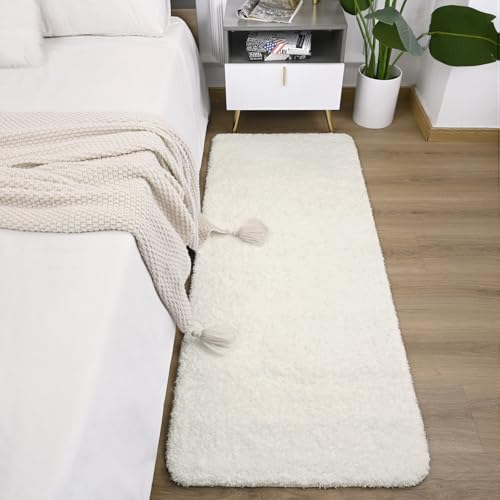 AROGAN Cream White Luxury Long Bathroom Runner Rug 24×60 Inch, Soft and Absorbent Non Slip Bath Mat, Rubber Backing Quick Dry Rugs Carpets, Machine Washable Plush Mats for Shower Floor by AROGAN - Used condition - Image 7