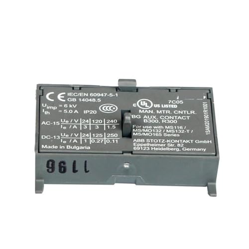 Contact auxiliaire HKF1-11 Front Loading à fixation rapide pour disjoncteur MS116