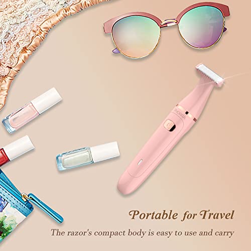 Electric Razor For Women Legs Bikini - Rechargeable Lady’s Shaver And Trimmer With Unique One Ultra-Thin Blade Design, Quickly Remove Hair In One Pass #TOP6