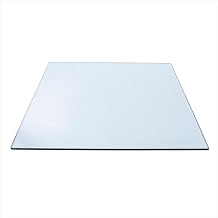 Spancraft 18" Inch Square Clear Glass Table Top 1/2" Thick 1" Beveled Edge, 1" Radius Corners