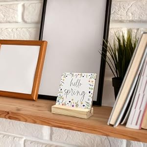 Hello Spring Desk Decor, Spring Flowers Floral Farmhouse Wood Plaque, Spring Table Decor, Hello Spring Sign Wildflowers Wooden Plaque Sign with Wood Stand for Home Office Decor Hello Spring Desk Decor Spring Flowers Floral Farmhouse Wood Plaque Spring Table Decor Hello Spring Sign Wildflowers Wooden Plaque Sign with Wood Stand for Home Office Decor