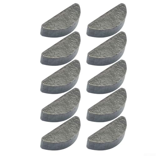 10PCS Carbon Steel Half Moon Keys for Low Load Industrial Applications
