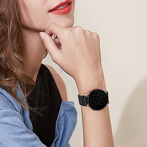 Metal Bands For Garmin Venu / Venu 2 Plus / Venu Sq Watch Band Women Men, 20Mm Stainless Steel Replacement Wristband Strap For Garmin Vivomove Sport, Vivoactive 3 / 3 Music, Forerunner 645 / 245 Music Smart Watch (Black) #TOP4