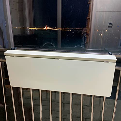 Table suspendue de balustrade pour petits balcons, la solution gain de place pliante - 3